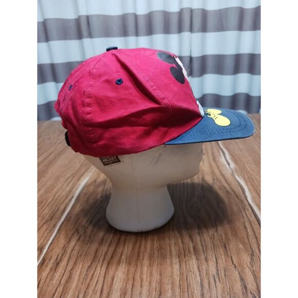 Mickey Mouse Hat Cap Youth Snapback Red Blue Unlimited Big Logo Adjustable - Picture 5 of 10